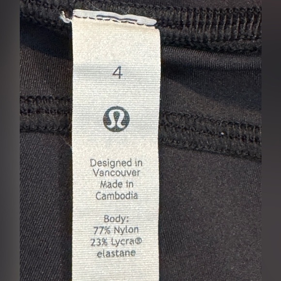 Women’s Lululemon Black Ankle High Rise Leggings With Pockets: Size 4 - Picture 8 of 11